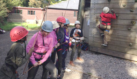 Photo of Year 7 students on a teambuilding day.